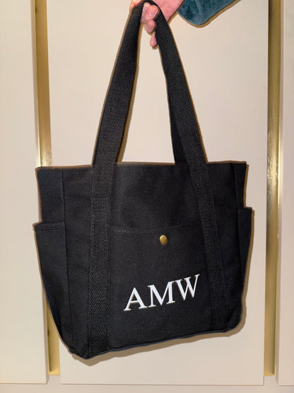 Tote (Pocket) Handbag - Black