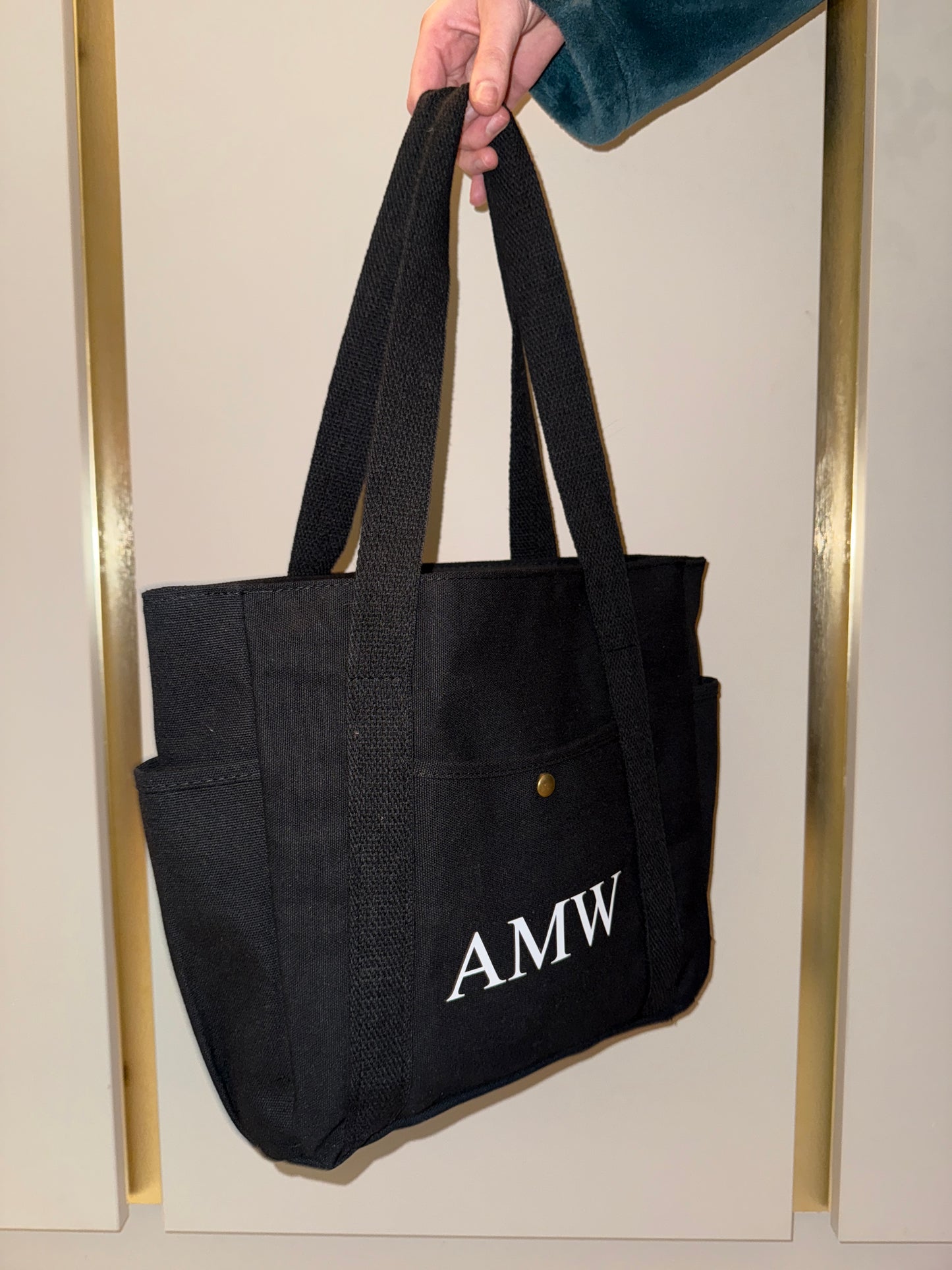 Tote (Pocket) Handbag - Black