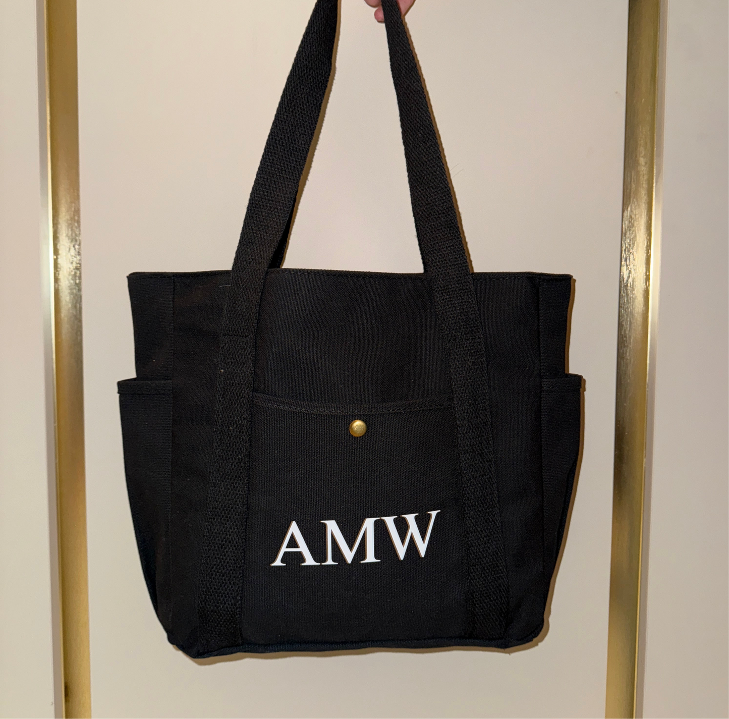 Tote (Pocket) Handbag - Black